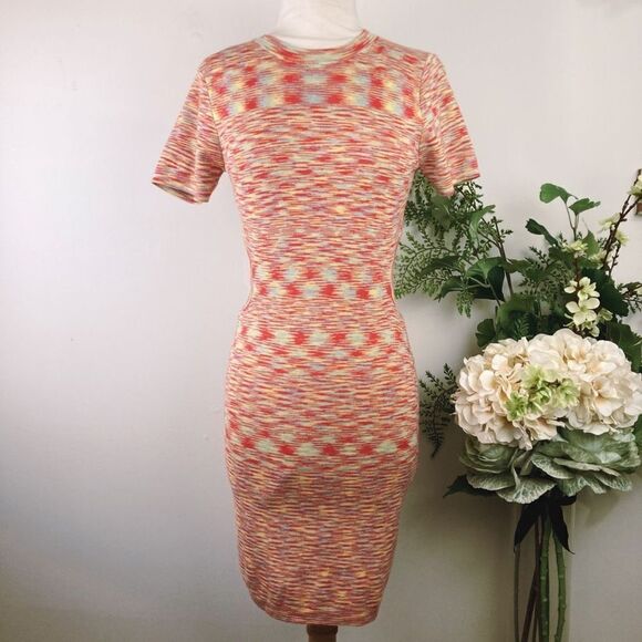 COTTON CANDY LA dress | Space dye orange green yellow | cut-out | mini | size me - Picture 1 of 9